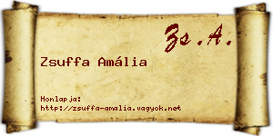 Zsuffa Amália névjegykártya