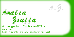 amalia zsuffa business card